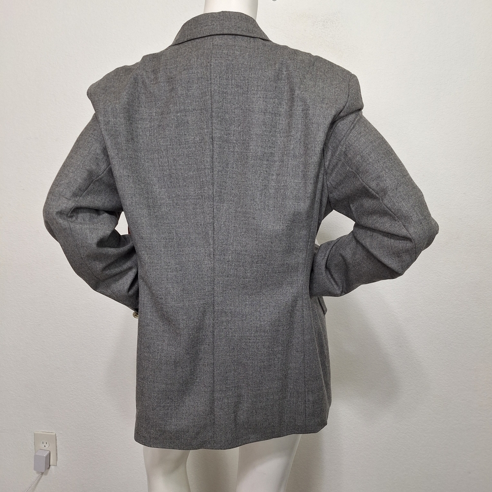 Escada Gray Wool Blend Five Button Front Preppy C… - image 6